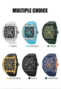 Multiple color options of SMAEL men's sports watch with dual digital analog display