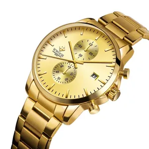 WWOOR 8844 Heren Kwartshorloge Chronograaf Waterdicht Roestvrijstalen Band Luxe Zakelijke Mode Casual Polshorloge Cadeau