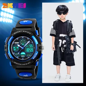 SKMEI waterproof multifunctional sports watch for kids with dual analog-digital display