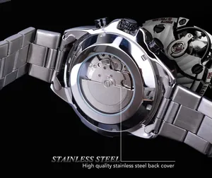 Vue macro du mouvement de montre mécanique automatique avec dos en acier inoxydable