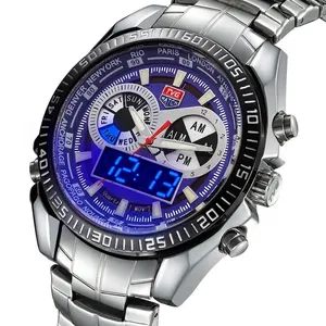 TVG Men's Sport Watch featuring Dual Analog-Digital Display, Luminous Hands, and Waterproof Design