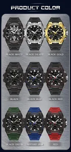 Sanda men's military style digital sports watches available in multiple colors and finishes