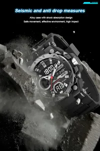 SMAEL rugged men's sports watch featuring a shockproof alloy case and seismic protection.