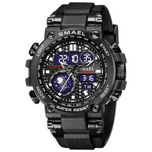 Montre Numérique de Sport pour Hommes Double Affichage Alliage Tactique Militaire Étanche Montre Électronique pour Course