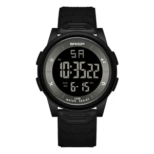 SAMDA 6107 digitale Sportuhr mit Leuchtanzeige und 50 m Wasserdichtigkeit für Sportler
