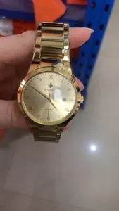 WWOOR Herren-Quarzuhr in Gold mit römischen Ziffern und Stahlarmband