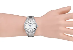 Detailansicht der T-Winner Herren Automatik-Mechanikuhr mit Edelstahlarmband und Datum