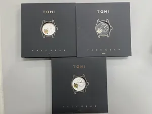 Orologi al quarzo da uomo TOMI Face Gear con eleganti scatole regalo nere