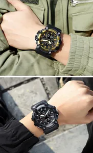 Detailansicht der multifunktionalen SMAEL Sport-Digitaluhr mit leuchtendem Display