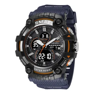 SMAEL robuste Herren-Sportuhr mit wasserdichtem Design und leuchtenden Dual-Display-Funktionen