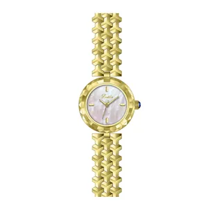 Scottie elegant gold steel bracelet watch for women featuring a mother of pearl dial