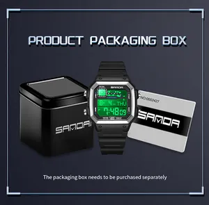 SANDA multifunctional digital sport watch presented with black metal gift box and card