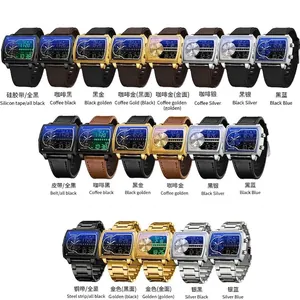 Montre à quartz SANDA pour hommes à double affichage avec divers styles de bracelets