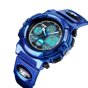 SKMEI multifunctional waterproof sports digital watch for kids in sparkling blue finish