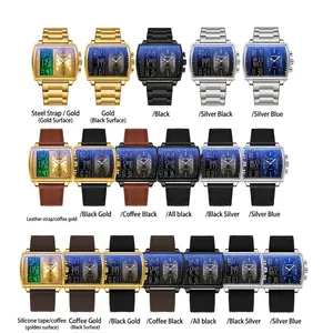 Collection de montres SAMDA pour hommes à double affichage avec divers bracelets