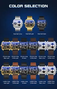 Farbauswahl für SANDA 6032 quadratische Sportuhren mit verschiedenen Armbandstilen