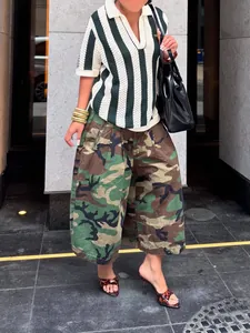 Modische locker geschnittene Camouflage-Hose für Damen im Streetstyle-Look Casual