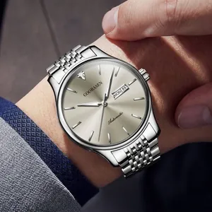Reloj automático para hombre con agujas luminosas y día-fecha