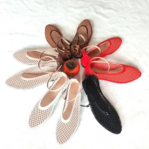 Mocassins Été en Maille pour Femmes Respirant Bout Rond Chaussures Mary Jane Décontracté Sangle Chaussures Plates