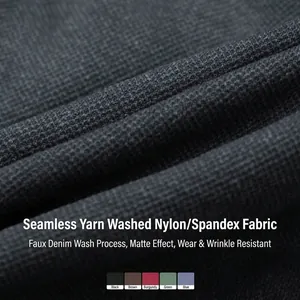 Detailansicht von nahtlosem sandgewaschenem Nylon-Spandex-Stoff für Yoga-Leggings