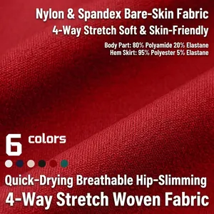 Gros plan sur le tissu rouge extensible du kit de tennis avec texture à séchage rapide
