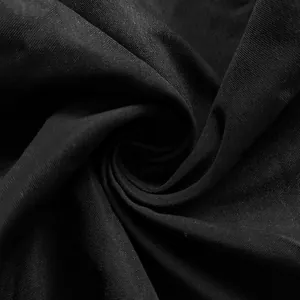 Close-up of black fabric texture showing fine weave and soft material
