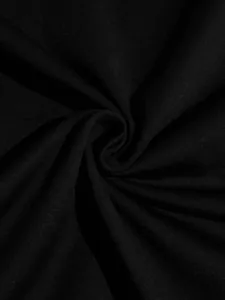 Detailed view of the soft black breathable fabric texture for this women sports set