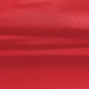 Makro-Detailansicht der hochwertigen weichen roten Strickstoffstruktur mit Webmuster