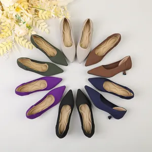 Damen Spitze Stilettos Pumps Flyknit Atmungsaktiv Strick High Heels Elegant Slipper Kleiderschuhe Für Büro Party Alltag