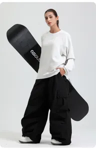 Professional loose-fit waterproof snowboard pants for winter outdoor sports