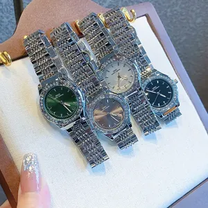 Elegantes relojes IBSO con brillantes para mujer en cuatro colores y correa de acero.
