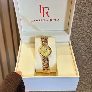 Elegant vintage gold bracelet quartz watch for women in luxury Lareina Rita gift box