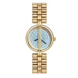 Elegant vintage gold bracelet watch for women featuring a minimalist luxury quartz dial