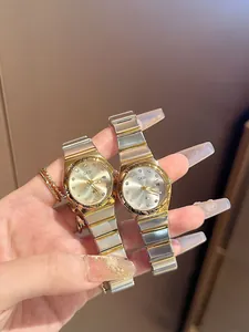 Relojes de cuarzo GEDI en dos tonos con brazaletes de acero, detalles de fecha y esfera