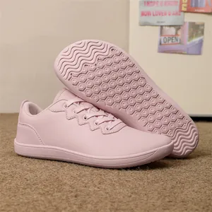 Scarpe da camminata a piedi nudi rosa per uomo e donna con punta larga e suola antiscivolo