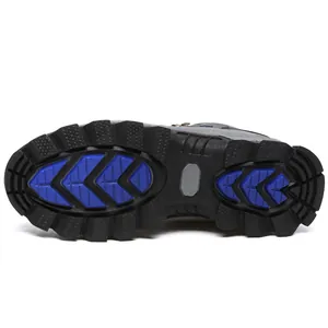 High-traction durable rubber sole detail for winter outdoor hiking boots and snow boots