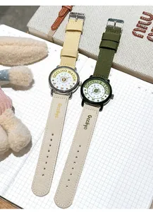 Detailed view of GCCLIYO vintage quartz watches with durable nylon straps