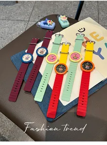 Colorful silicone watches with fun cartoon illustrations for a trendy college style