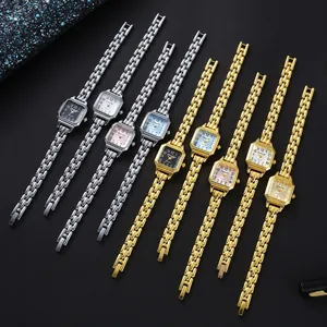 Orologio da Polso Donna Retrò Quadrato al Quarzo Chaoyada Lusso in Lega a Catena Moda Analogico Orologio Elegante per Signora Regalo