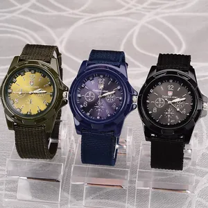 Gemius ARMY military style sports watches for men with durable canvas straps in three colors