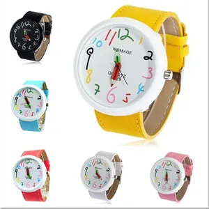 Orologio WOMAGE carino per studenti con quadrante colorato e lancette a matita colorate