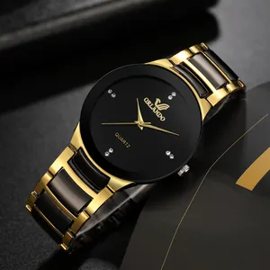 Orologio al Quarzo in Acciaio Inossidabile Business Casual per Uomo Donna Stile Britannico Quadrante in Strass Orologio Analogico Moda