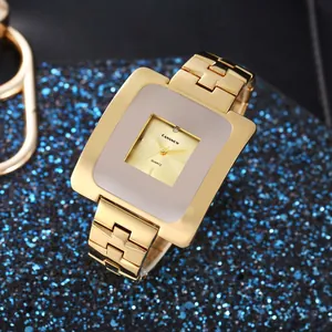 Elegante orologio al quarzo quadrato dorato CANSNOW con il quadrante minimalista