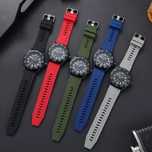 Collezione di orologi in silicone per studenti con quadranti al quarzo numerici, 5 colori
