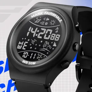 Montre de sport numérique étanche Mark Fairwhale avec cadran à thème astronaute