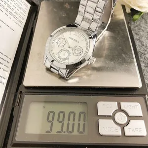 Silver CONTENA men's watch on digital scale weighing 99.00g
