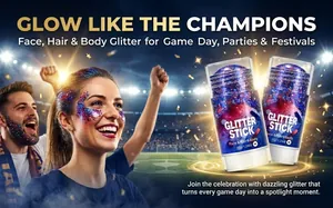 Funkelnder Glitzerstift für Gesicht und Körper für Sportveranstaltungen und Festivals.