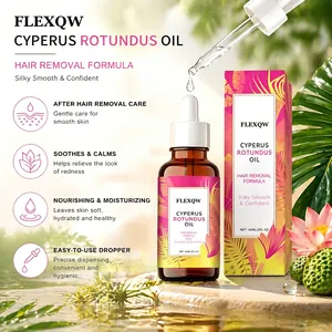 FLEXQW Cyperus Rotundus Oil for hair removal care, 60ml soothing and moisturizing formula