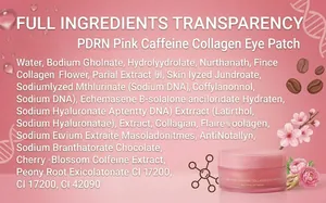 Detailed full ingredient list for PDRN Pink Caffeine Collagen Eye Patch skincare