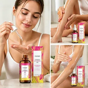 Cyperus Rotundus hair removal oil applied on arms and legs for silky smooth skin.